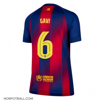 Billige Fotballdrakt Barcelona Paez Gavi #6 Replika Hjemmedrakt Dame 2025-26 Kortermet